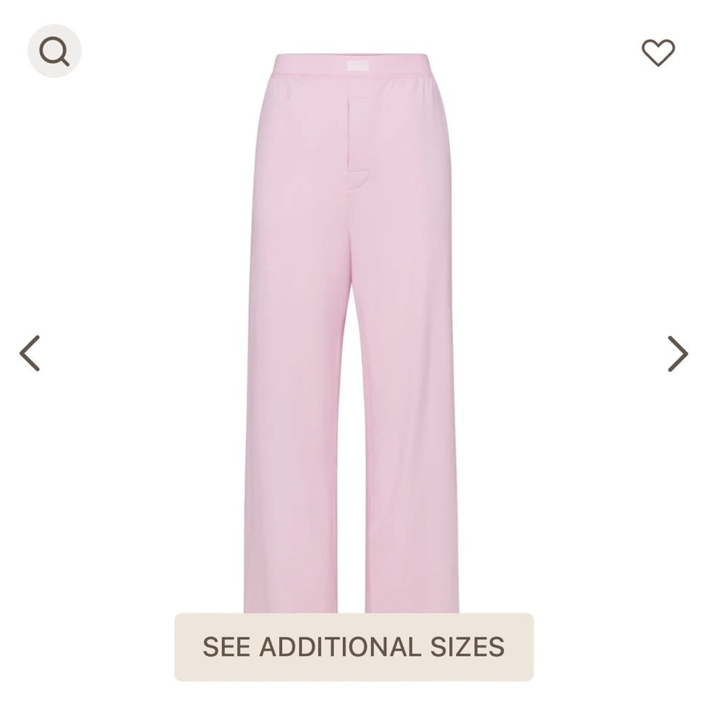 Skims Loose Boyfriend Pants Cherry Blossom Worn Once